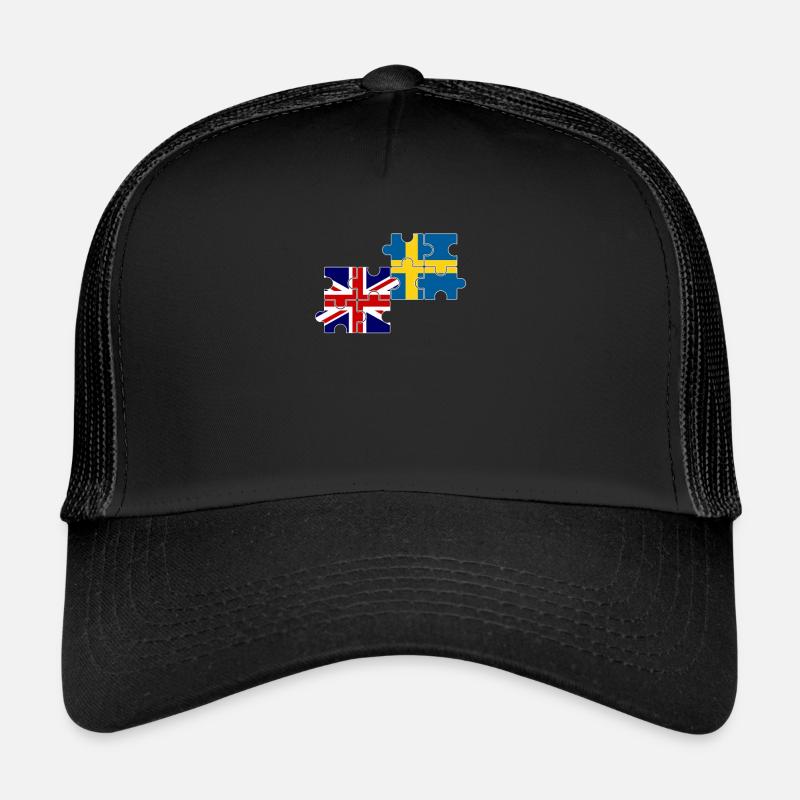 Suède Royaume-Uni Drapeau Suède britannique Casquette trucker 