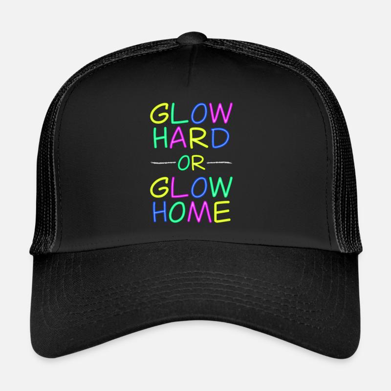 Neon Lebensmotto - Strahlend leben Trucker Cap