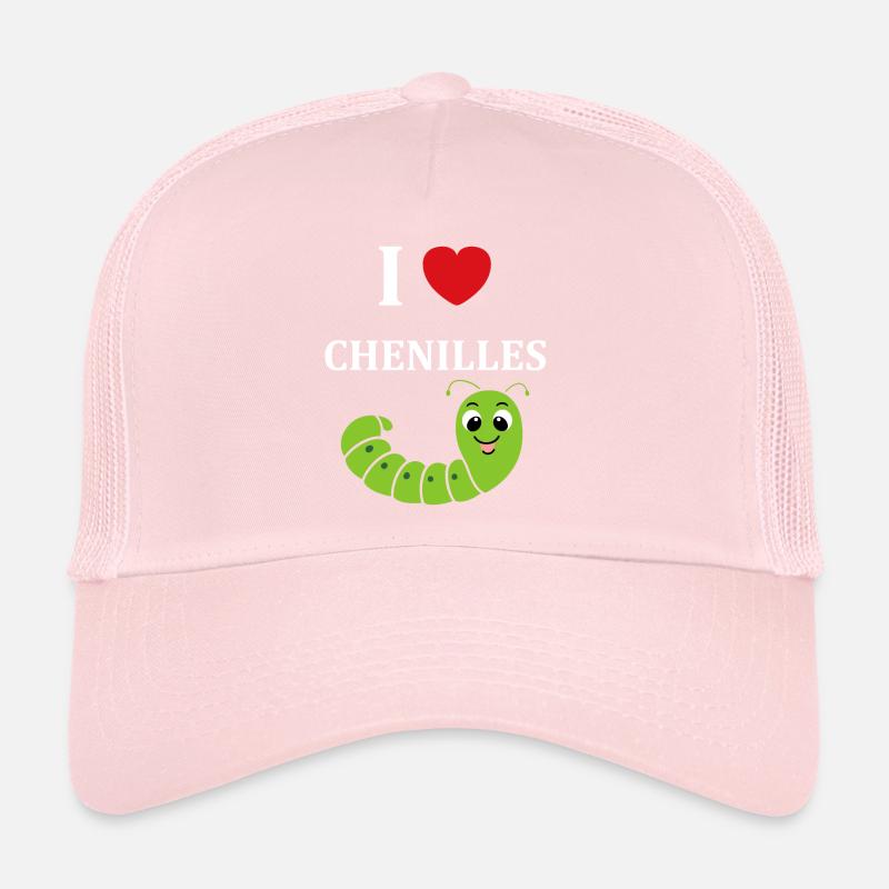 Chenilles insecte Amour petite chenille Casquette trucker 