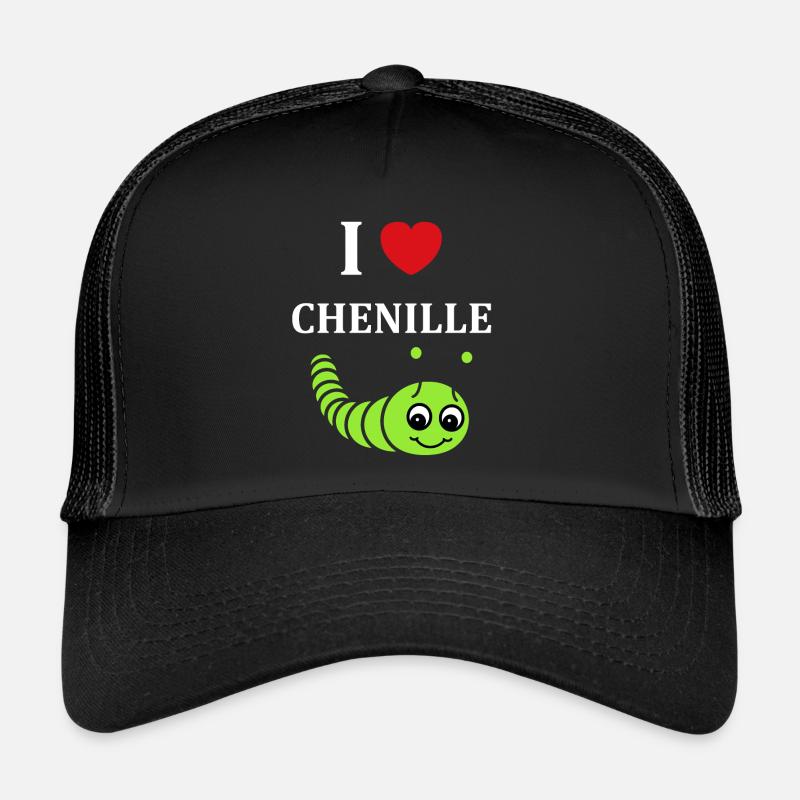 Chenilles insecte Amour petite chenille Casquette trucker 