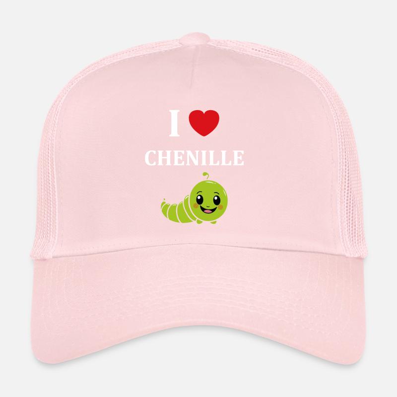 Chenilles insecte Amour petite chenille Casquette trucker 