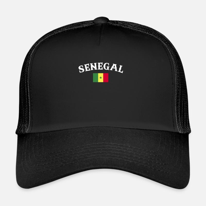 Sénégal Drapeau Sénégal Sénégal - Casquette trucker - noir/noir