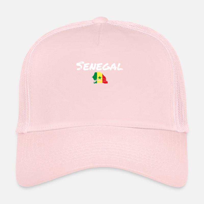 Senegal Vintage Map Flag Senegalese Trucker Cap