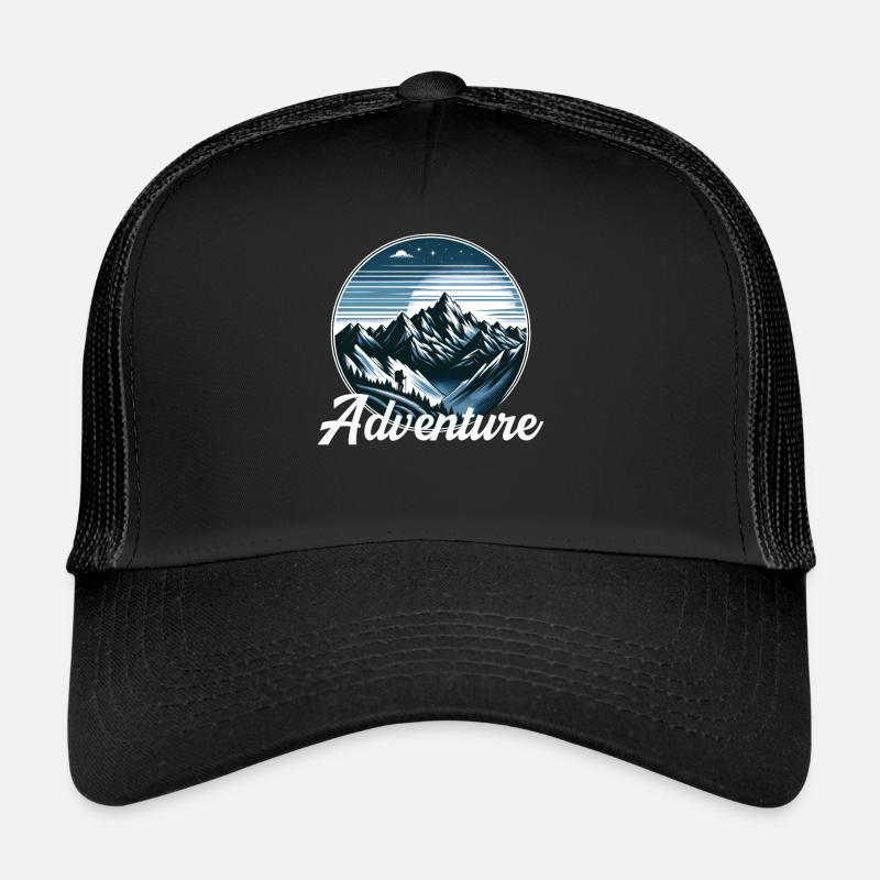 Nächtliche Berg ruft zum Abenteuer Trucker Cap