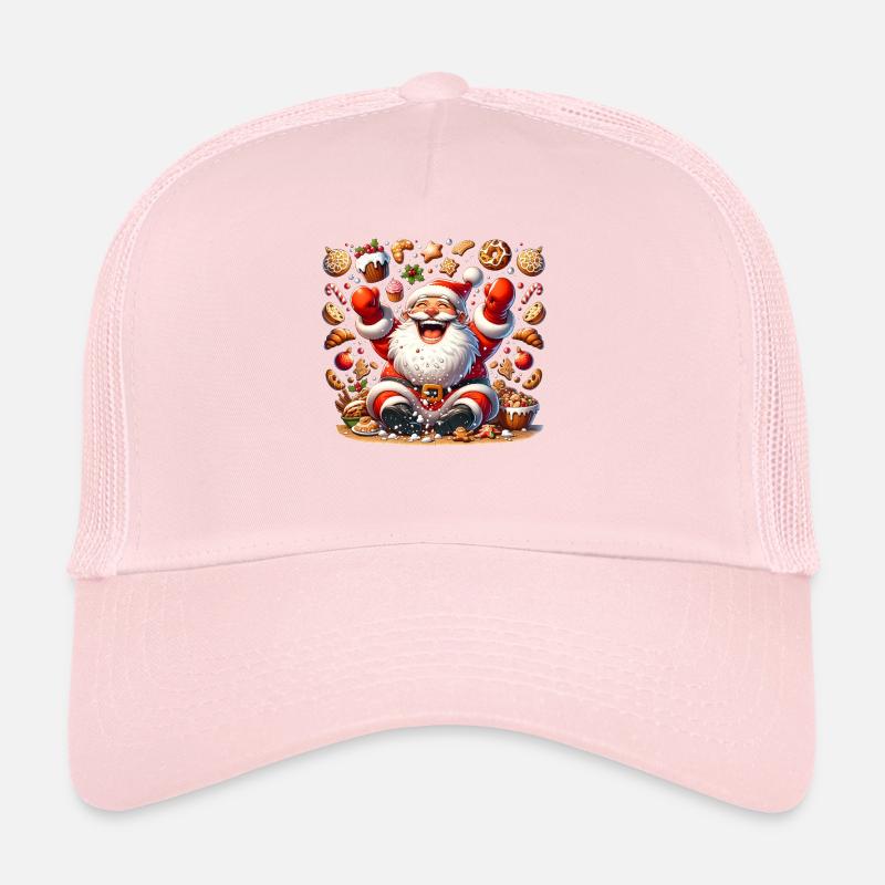 Drôle de Père Noël aime grignoter - Biscuits Casquette trucker 