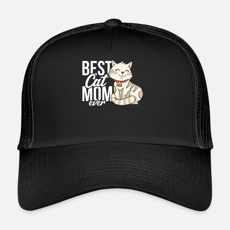 Best Cat Mom Ever - Trucker Cap - black/black