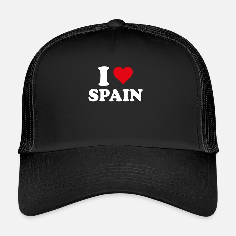 I Love Spain Heart Spanish Gift Spanish Trucker Cap