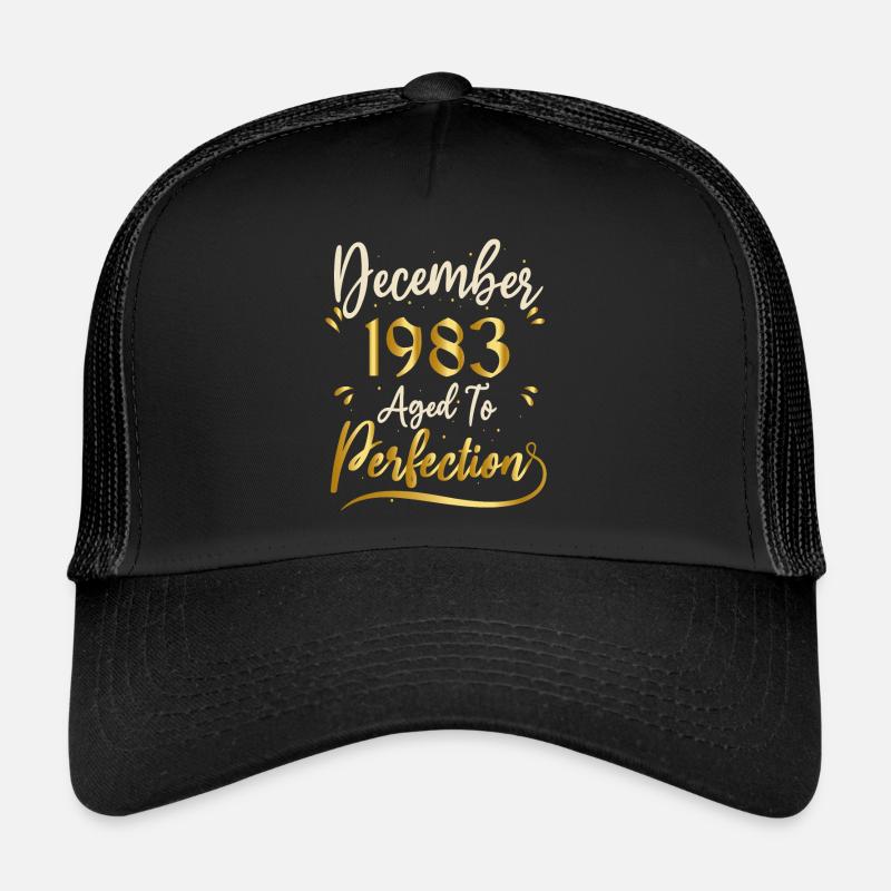 Décembre 1983 Décembre anniversaire December 1983 Casquette trucker 