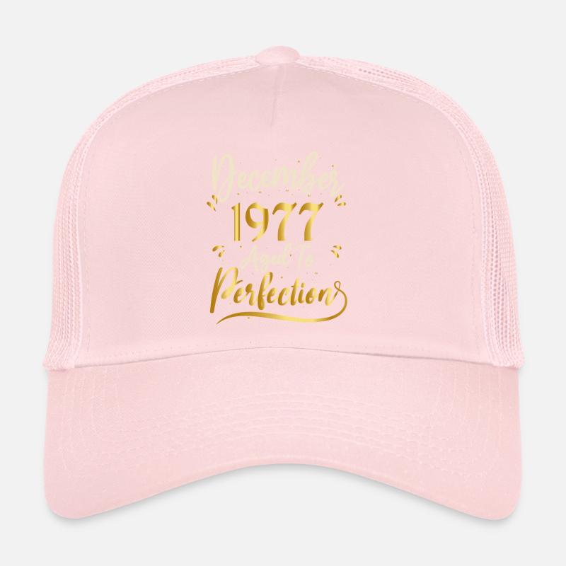 Décembre 1977 Décembre anniversaire December 1977 Casquette trucker 