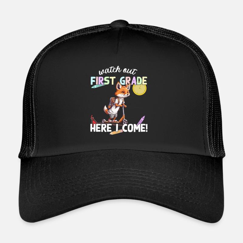 Fuchs Schulkind Einschulung mit Roller zur Schule Trucker Cap