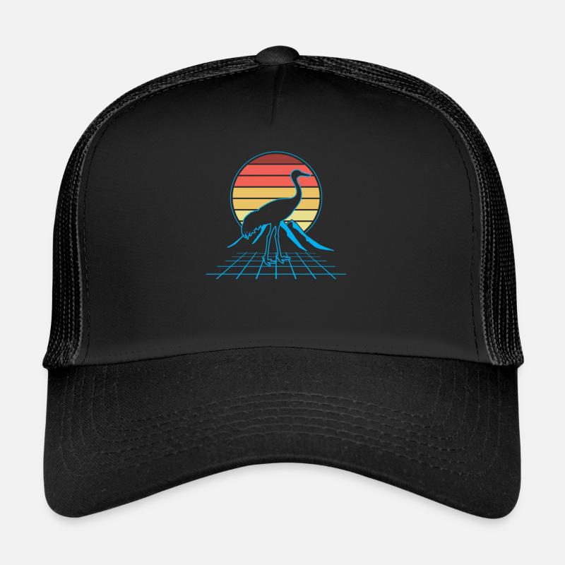 Grue du Canada Observation des oiseaux rétro Casquette trucker 