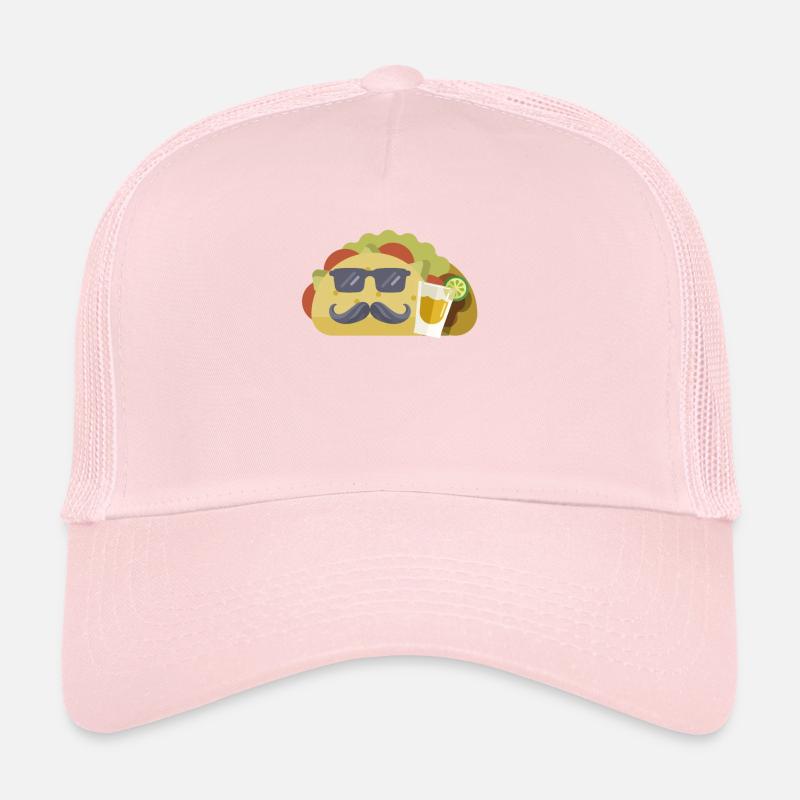Sonnenbrille Schnurrbart Taco Und Tequila Mexikanisch Lustig Trucker Cap