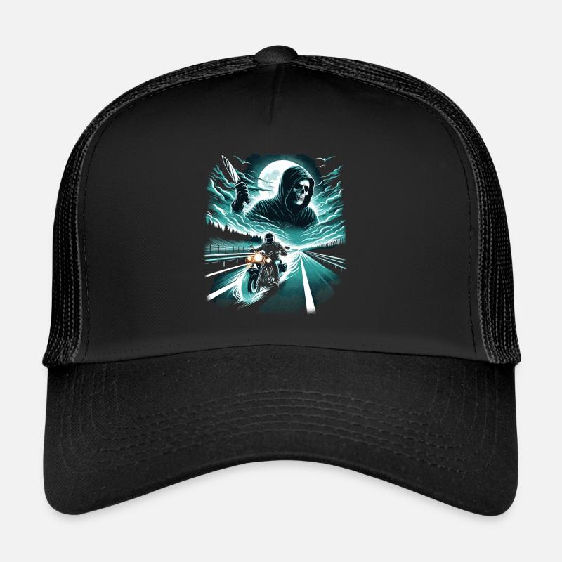 Highway Horror: Ghostly Rider & Slasher Trucker Cap