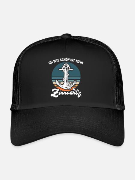Zinnowitz Sprüche - Trucker Cap - Schwarz/Schwarz