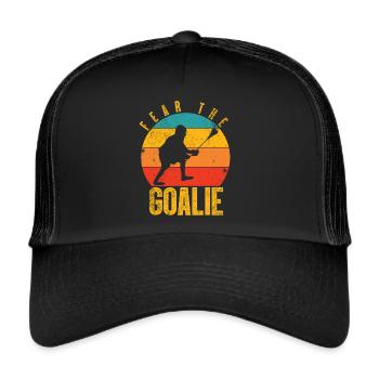 Lacrosse Girl Lax Girl Spieler Frauen - Trucker Cap - Schwarz/Schwarz - Vorne