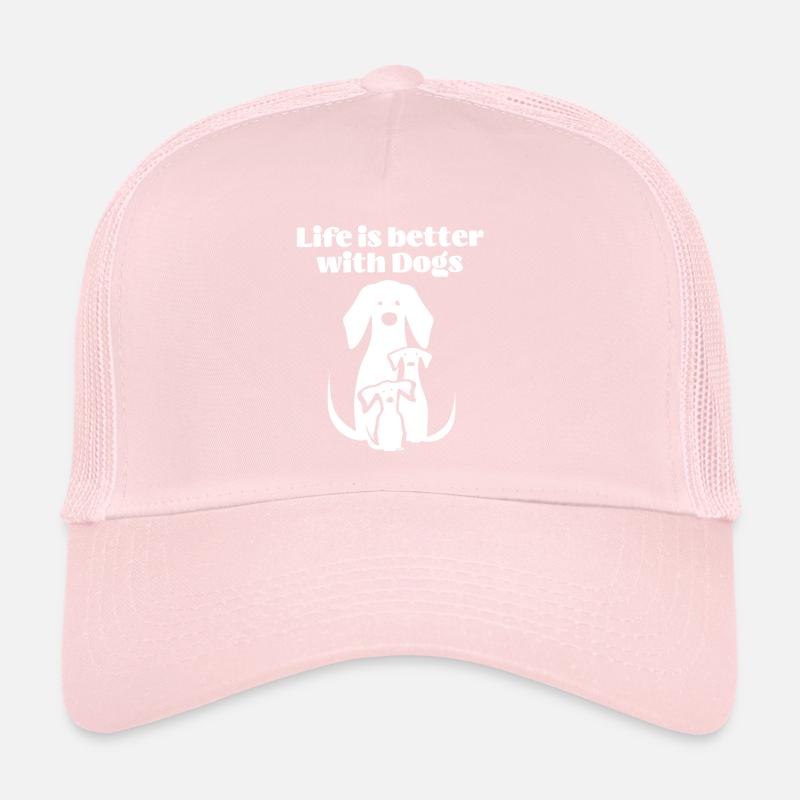 La vie est plus belle avec les chiens Casquette trucker 