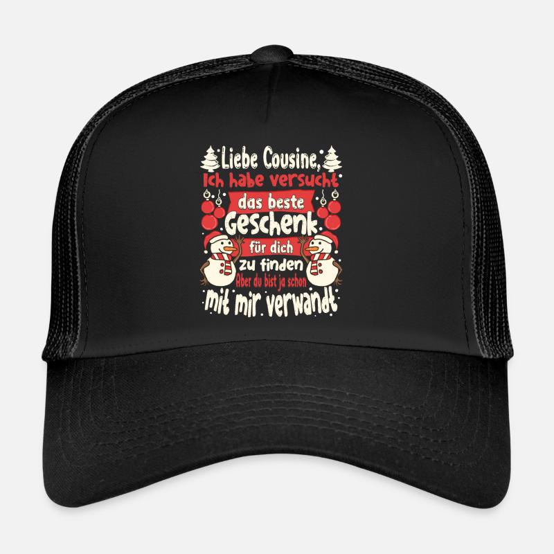 Weihnachts Weihnachten Liebe Cousine Lustig Trucker Cap