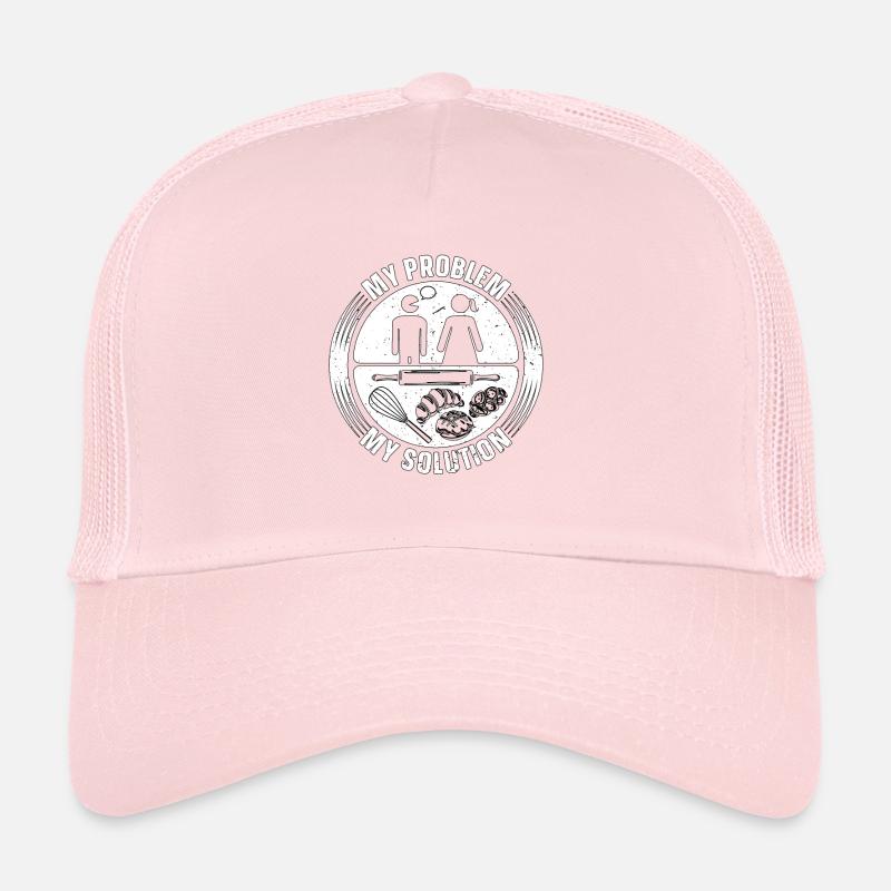 Baker My Problem My Solution Pictogram Mom Bakery Trucker Cap