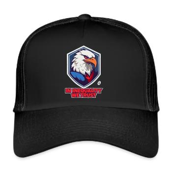 Aigle de la nation : nous faisons confiance aux inégalités - Casquette trucker  - noir/noir - Devant