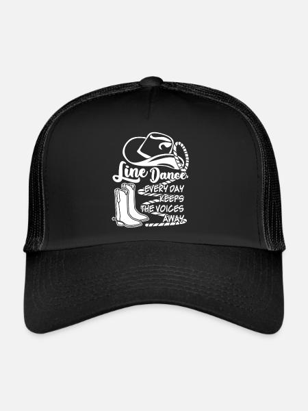 Danse en ligne - Casquette trucker  - noir/noir - Devant