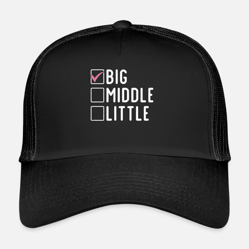 Big Sister Gift - Trucker Cap - Schwarz/Schwarz