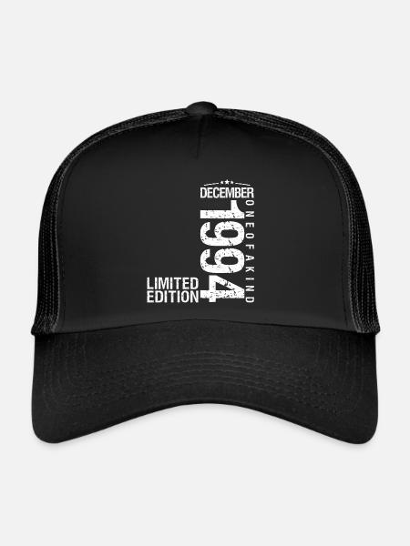 Décembre 1994 Décembre anniversaire December 1994 - Casquette trucker  - noir/noir - Devant