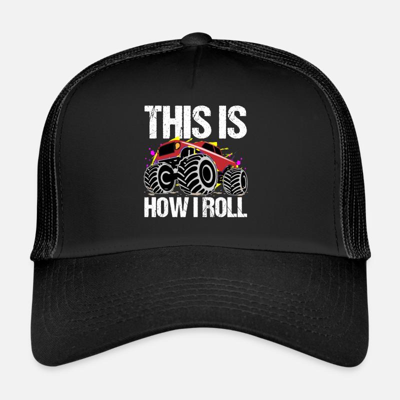 Dynamisches Monster Truck Abenteuer - Trucker Cap - Schwarz/Schwarz