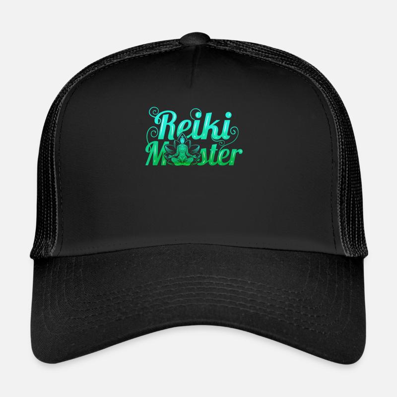 Chakra Holistic Healing Hands Buddha Reiki Master Trucker Cap