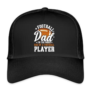 Soccer Dad Proud Soccer Dad Father's Day - Trucker Cap - black/black - Front