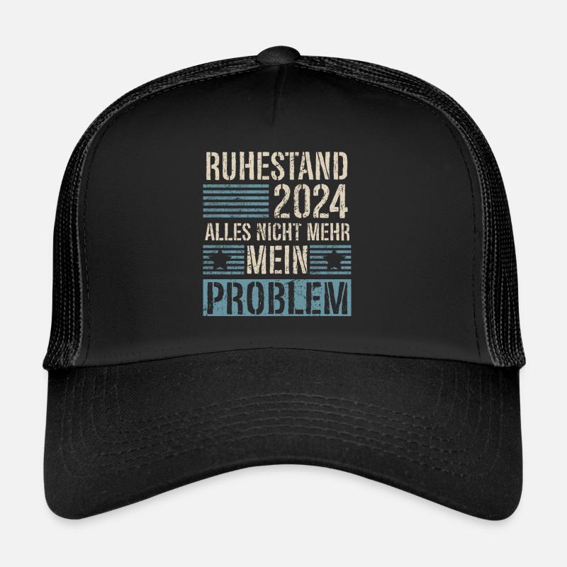 Rentner 2024 Rente Ruhestand - Trucker Cap - Schwarz/Schwarz