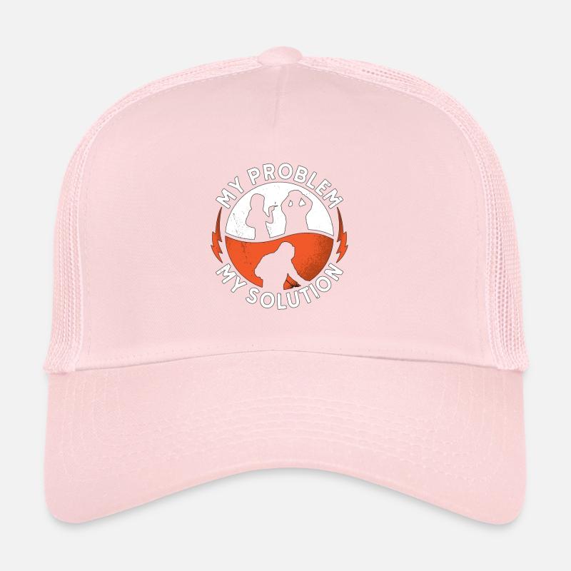 Welder My Problem My Solution Pictogram Dad Mom Trucker Cap
