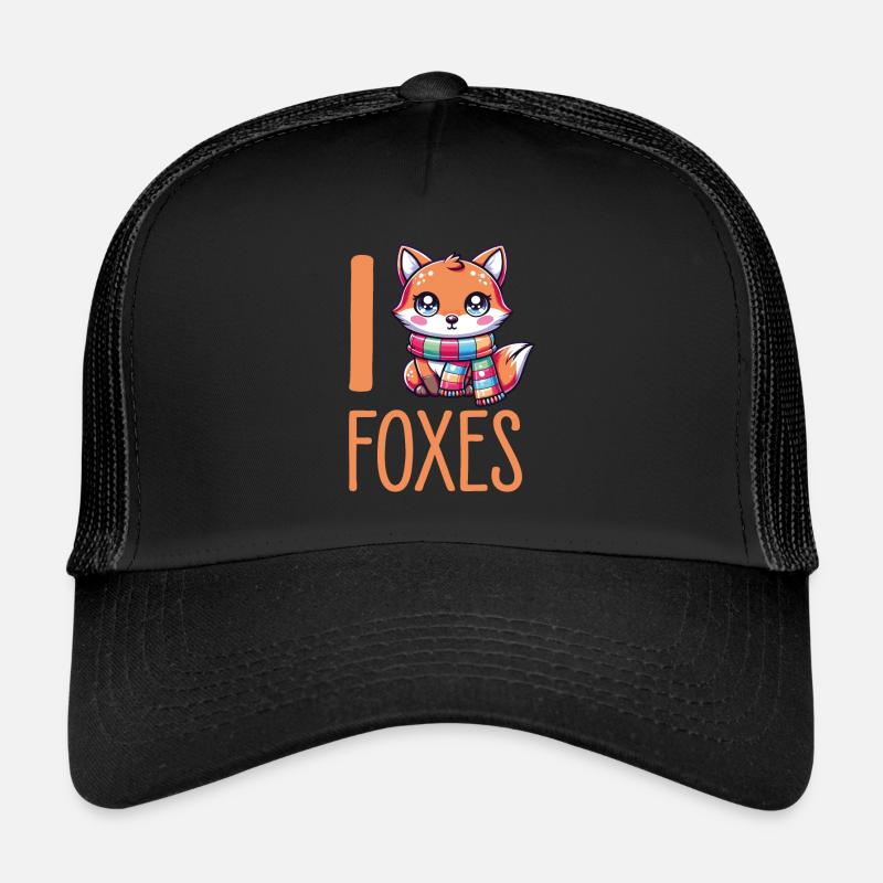 Charming Kawaii Fox With Scarf - Perfect For Fox Trucker Cap
