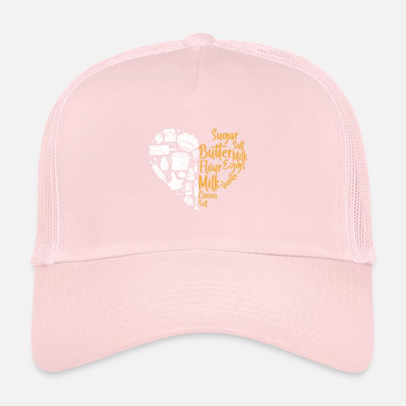 Baking Lovers Heart Baking Passion Baking Fans Trucker Cap