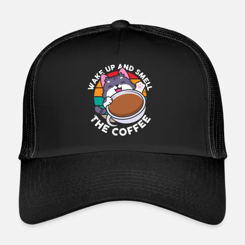 Réveillez-vous et sentez l’odeur du café rétro Casquette trucker 