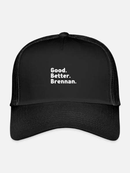 Bon meilleur Brennan - Casquette trucker  - noir/noir - Devant