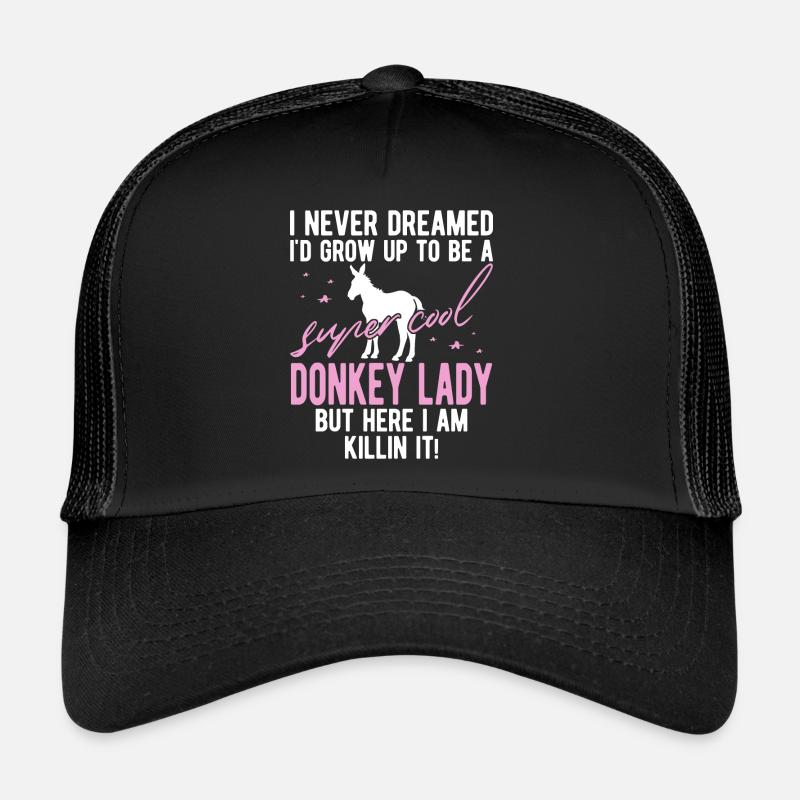 Donkey Mom Donkey Gift Donkey Lover Saying Trucker Cap