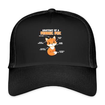 Fennec Fox Cute Fennec Foxes Fennec Animal - Trucker Cap - black/black - Front