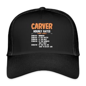 Wood Shining Wood Carving - Trucker Cap - black/black - Front