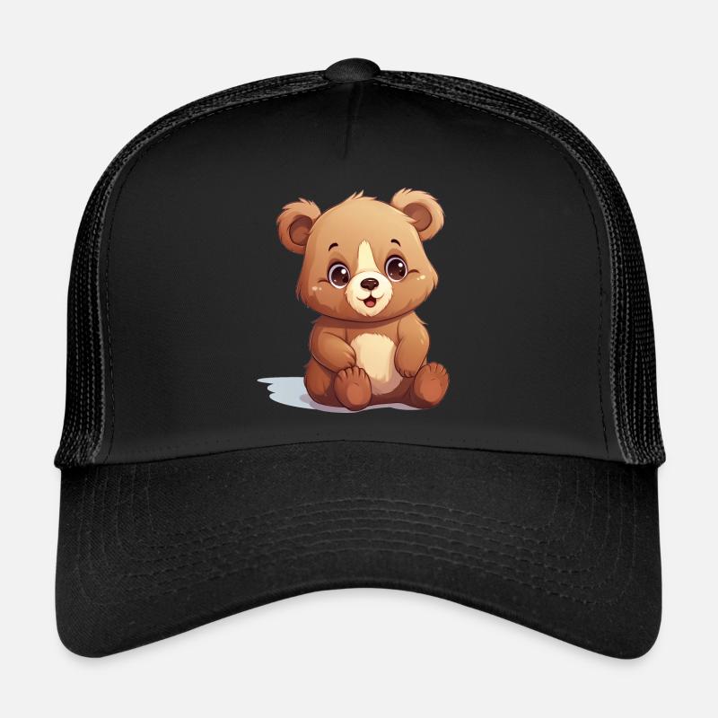 Ourson - Casquette trucker  - noir/noir