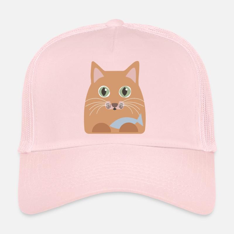 Chat avec poisson Casquette trucker 