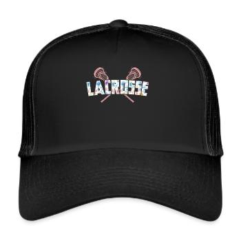 Bâton de crosse Lax Fille Joueur Maman Gardien de but Femmes - Casquette trucker  - noir/noir - Devant