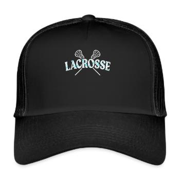 Bâton de crosse Lax Fille Joueur Maman Gardien de but Femmes - Casquette trucker  - noir/noir - Devant