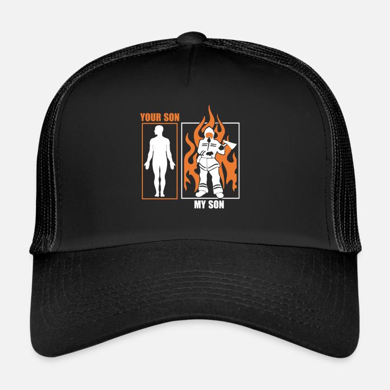 Firefighter My Son Is A Firefighter Trucker Cap