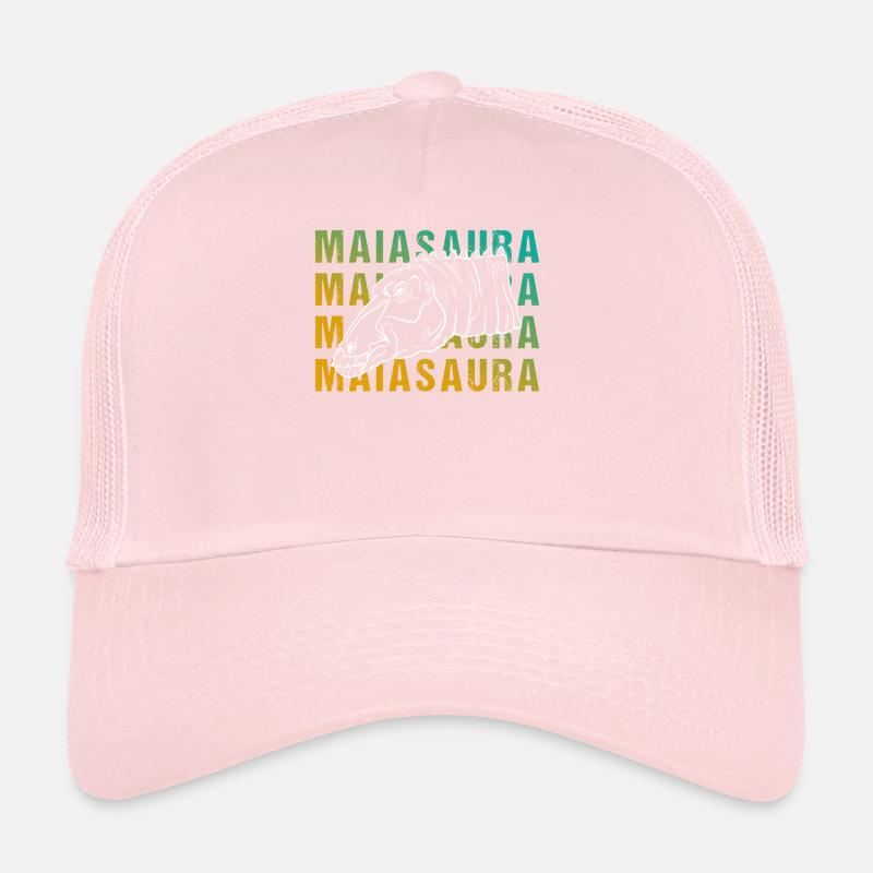 Maiasaura Word Art Design Retro Style Trucker Cap