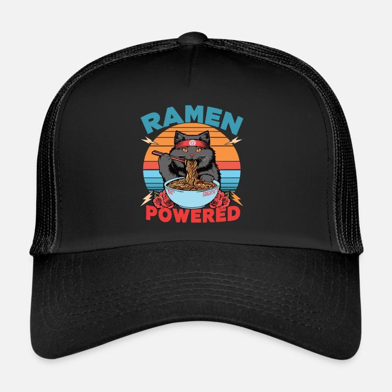 Ramen Powered Cat , coloré Casquette trucker 