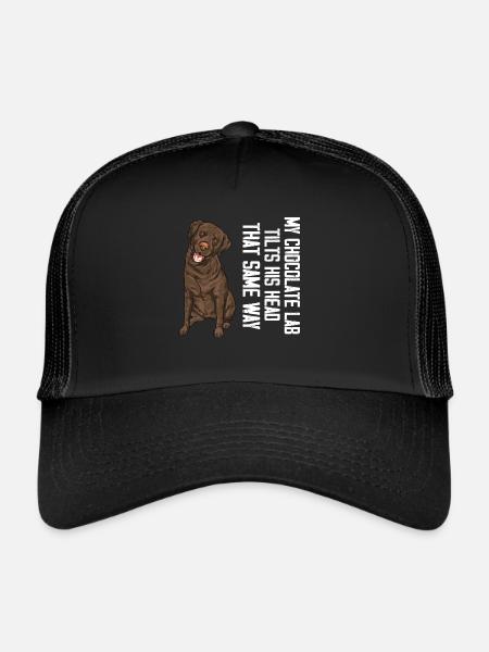 Chocolate Labrador Retriever Hund - Trucker Cap - Schwarz/Schwarz