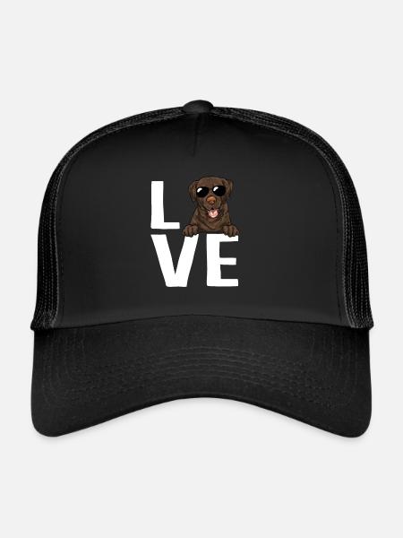 Chocolate Labrador Retriever Hund - Trucker Cap - Schwarz/Schwarz
