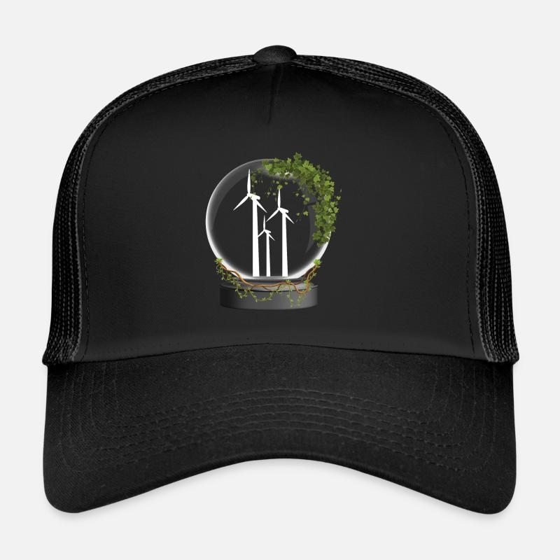 Wind Power Glass Ball Wind Wind Energy Trucker Cap