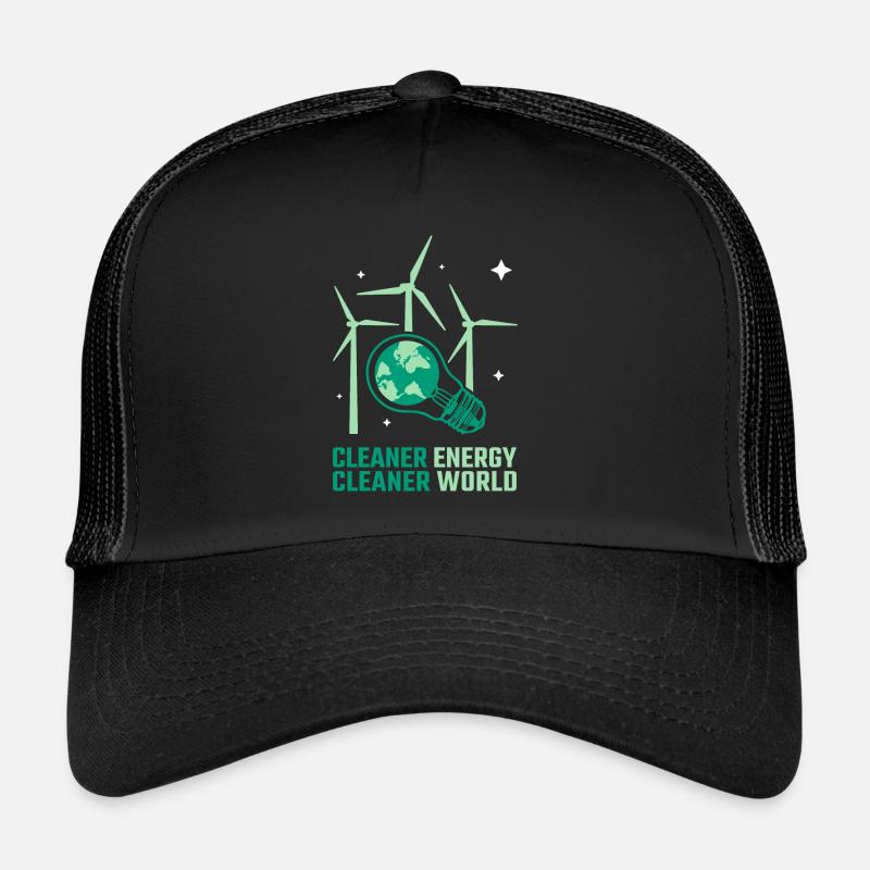 Windpower Cleaner Energy Windenergie - Trucker Cap - Schwarz/Schwarz