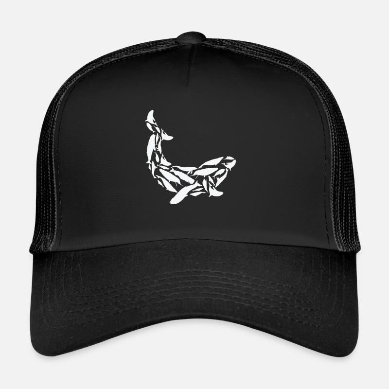 Whale Blue Whale Orca Marine Biologist Silhouette Trucker Cap